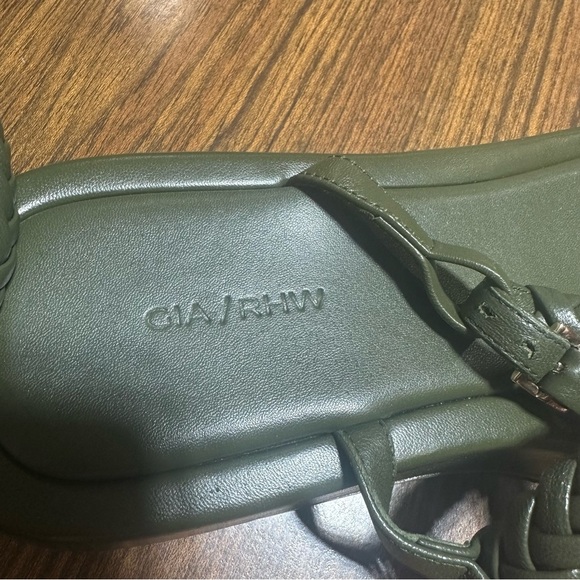 Gia Borghini / RHW leather flat braided Rosie 3 sandals - Picture 6 of 9